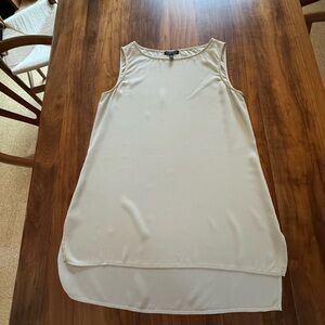 Eileen Fisher Cream Silk Sleeveless Tunic